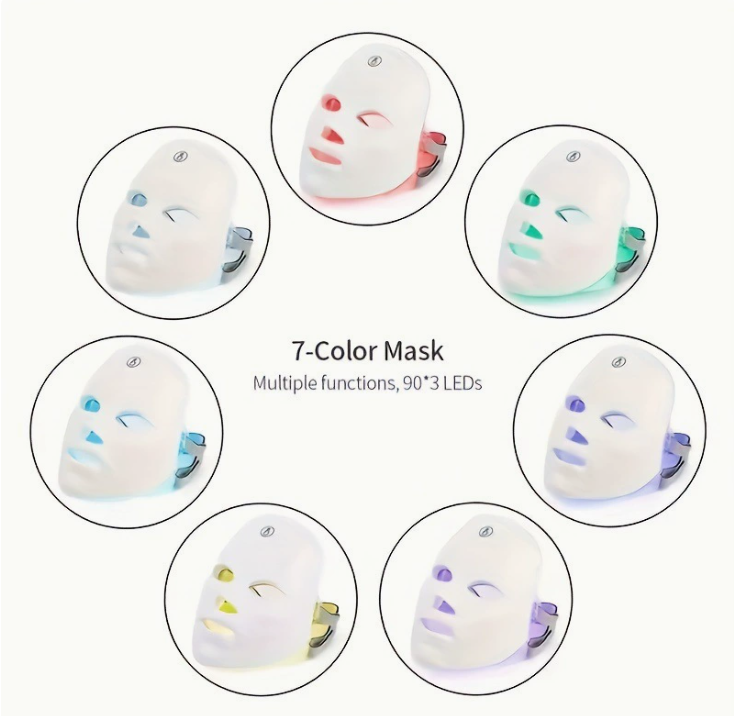 Masque LED Thérapie Lumineuse – Soin Visage Complet